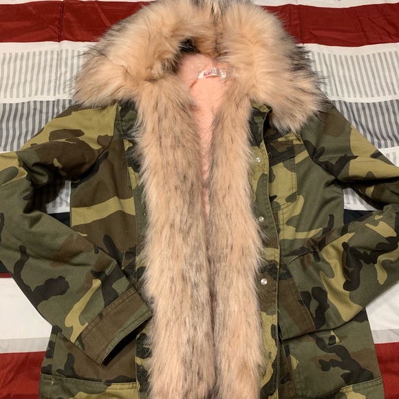 fleece lined camo jacket